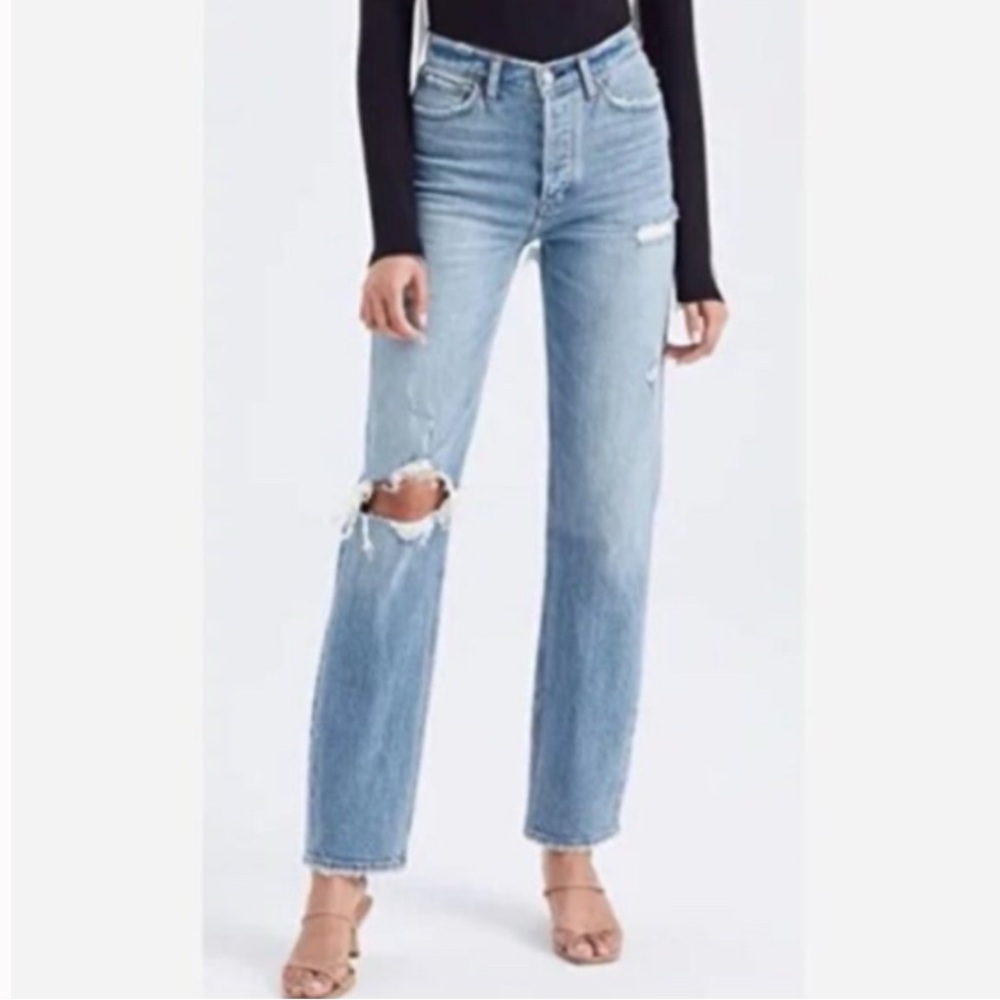 Abercrombie the dad high rise curve love 28 medium destroy